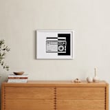 "Two-Tone Transistor Radio" - Art Print in Black & White by Jonathan Brooks - In a Room