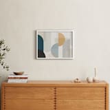 "Shuffle Series Downtown" - Art Print in Moody Blue by Jennifer Morehead - In a Room