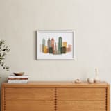 "Philadelphia Skyline" - Art Print in Fog by Katherine Moynagh - In a Room