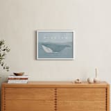 "Sweet Whale" - Personalized Art Print in Whale Blue by Lucrecia Caporale - In a Room