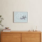 "aerobatics" - Personalized Art Print in Milky Blue by Leia Matt - In a Room