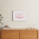 "Rocking Horse" - Art Print in Rose by Laura Bercovich - In a Room
