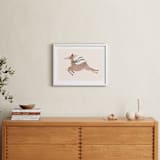 "Deer With Bow" - Art Print in Hunter Green by Vivian Yiwing - In a Room