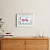 "Vintage Play Car" - Art Print in Race Car Red by Little Blue Designs - In a Room