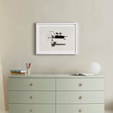 "Mickey and Minnie on the plane" - Art Print in Ivory by Sumak Studio - In a Room