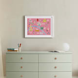 "Paris Map" - Art Print in Rose by Jenna Holcomb - In a Room