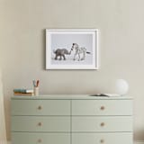 "These Friends" - Art Print in Light Grey by Kinga Subject - In a Room