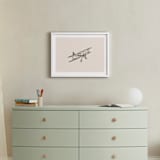 "Take Flight Loose Sketch 3" - Art Print in Beige by Katie Mulder - In a Room