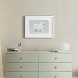 "woolly sheep" - Art Print in sky by Karidy Walker - In a Room
