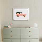 "Cruising Nantucket" - Art Print in Pale Pink by Kelsey Livingston - In a Room