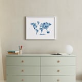 "Little Big World Map" - Art Print in Bluebell by Jessie Steury - In a Room