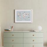 "Dino World" - Art Print in Ocean Blue by Teju Reval - In a Room
