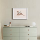 "Deer With Bow" - Art Print in Hunter Green by Vivian Yiwing - In a Room