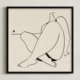 "Beach Bum" - Art Print in Ivory by Katie Spak - Framed