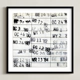 "Date Due" - Art Print in Ivory by ALICIA BOCK - Framed