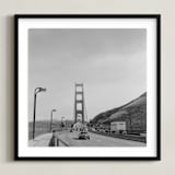 "Golden Gate Bridge" - Art Print in Black and White by Austin Warnock - Framed