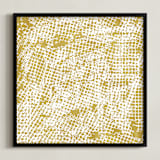"Ochre Eucalyptus I" - Art Print in Mustard by Tanya Lee Design - Framed