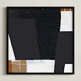 "Layered up - Yesterday" - Art Print in Onyx by Jaqui Falkenheim - Framed