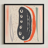 "Living Hope Island" - Art Print in Taupe by Pamela Smith - Framed