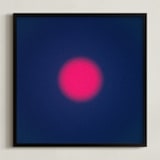 "Sun in the dust. Variations 1" - Art Print in Blue and Red by Arash Fattahi Acosta - Framed