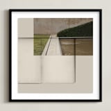 "Juxtaposed" - Art Print in Lawn by Maja Cunningham - Framed