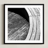 "Curve Bench Geometric IIII" - Art Print in tonal grey by Van Tsao - Framed