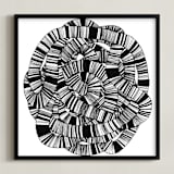 "Sandworm 1" - Art Print in Black by Jaime Derringer - Framed