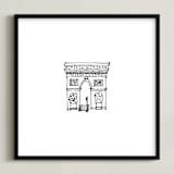 "The Arc de Triomphe Paris" - Art Print in Black and White by Phrosné Barwood - Framed