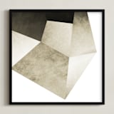 "Lemurian Facets Two" - Art Print in Lemurian Latte by Hannah Lipking - Framed