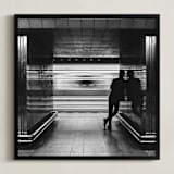 "Patience" - Art Print in Black and White by Mark Kirby - Framed