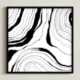 "Story Lines (Two)" - Art Print in India Ink by Hannah Lipking - Framed