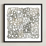 "Earthy Abstract" - Art Print in Sandstone by Tanya Lee Design - Framed