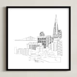 "San Francisco" - Art Print in Jet black by Neeta Sawhney - Framed