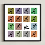 "Try Try Again" - Art Print in burnt sienna by Shannon - Framed