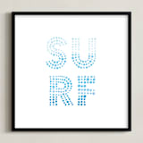 "Surf Shack" - Art Print in Ocean Blue by Rochelle Renee - Framed