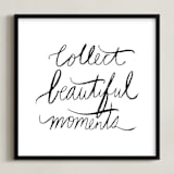 "collect beautiful moments" - Art Print in white by Vivian Yiwing - Framed