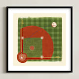 "Dinger 2 Diamond in the Rough" - Art Print in Clay by Kamala Nahas - Framed
