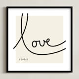 "Sweet Sophistication" - Personalized Art Print in Linen by Erin Pescetto - Framed
