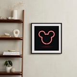 "Late Night Disney Mickey Mouse" - Art Print in Black by Kennedi Shaw - In a Room