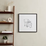 "Piglet Lounging | Winnie The Pooh" - Art Print in White by Stefanie Lane - In a Room