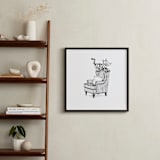 "Tigger Lounging | Winnie The Pooh" - Art Print in White by Stefanie Lane - In a Room