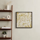 "Ochre Eucalyptus I" - Art Print in Mustard by Tanya Lee Design - In a Room