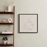 "Sketches after cat IV" - Art Print in Black and Champagne by Catilustre - In a Room