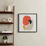"Between the Lines III" - Art Print in coral by Svitlana Martynjuk - In a Room