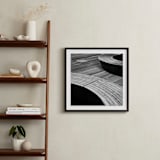 "Curve Bench Geometric II" - Art Print in tonal grey by Van Tsao - In a Room