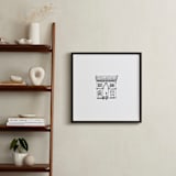 "The Arc de Triomphe Paris" - Art Print in Black and White by Phrosné Barwood - In a Room