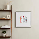 "San Fran Series" - Art Print in Red Orange by Christina Stensberg - In a Room
