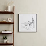 "San Francisco" - Art Print in Jet black by Neeta Sawhney - In a Room