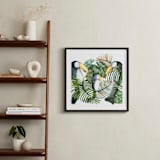 "Toucan jungle family" - Art Print in jungle green by Lulaloo - In a Room