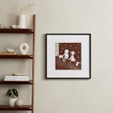 "Star Gazers" - Art Print in Chocolate by Maria Gromek - In a Room